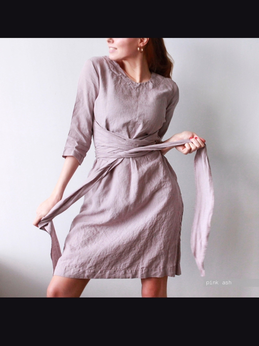 NWOT, LEN.ok Linen Khaki Green Linen Dress, Similar To Not Perfect Linen - Picture 14 of 16
